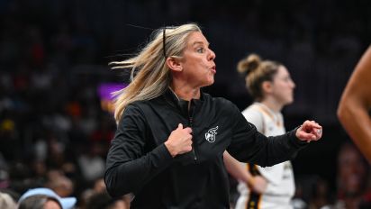 Getty Images - ATLANTA, GA  JUNE 21:  Indiana head coach Christie Sides reacts during the WNBA game between the Indiana Fever and the Atlanta Dream on June 21st, 2024 at State Farm Arena in Atlanta, GA. (Photo by Rich von Biberstein/Icon Sportswire via Getty Images))