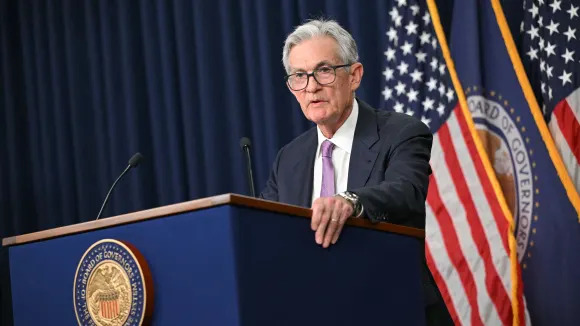 Powell insists Fed is not behind the curve despite big rate cut