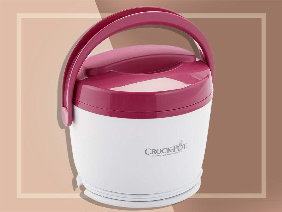 Travel Mini Crock Pot Lunch Crock Food Warmer, Pink, 20 Ounce,  Dishwasher-Safe