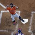 American League's Julio Rodríguez, of the Seattle Mariners, jogs off the  field during the MLB All-Star baseball game against the National League in  Seattle, Tuesday, July 11, 2023. (AP Photo/Lindsey Wasson Stock