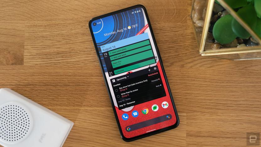 Google Pixel 5a home screen