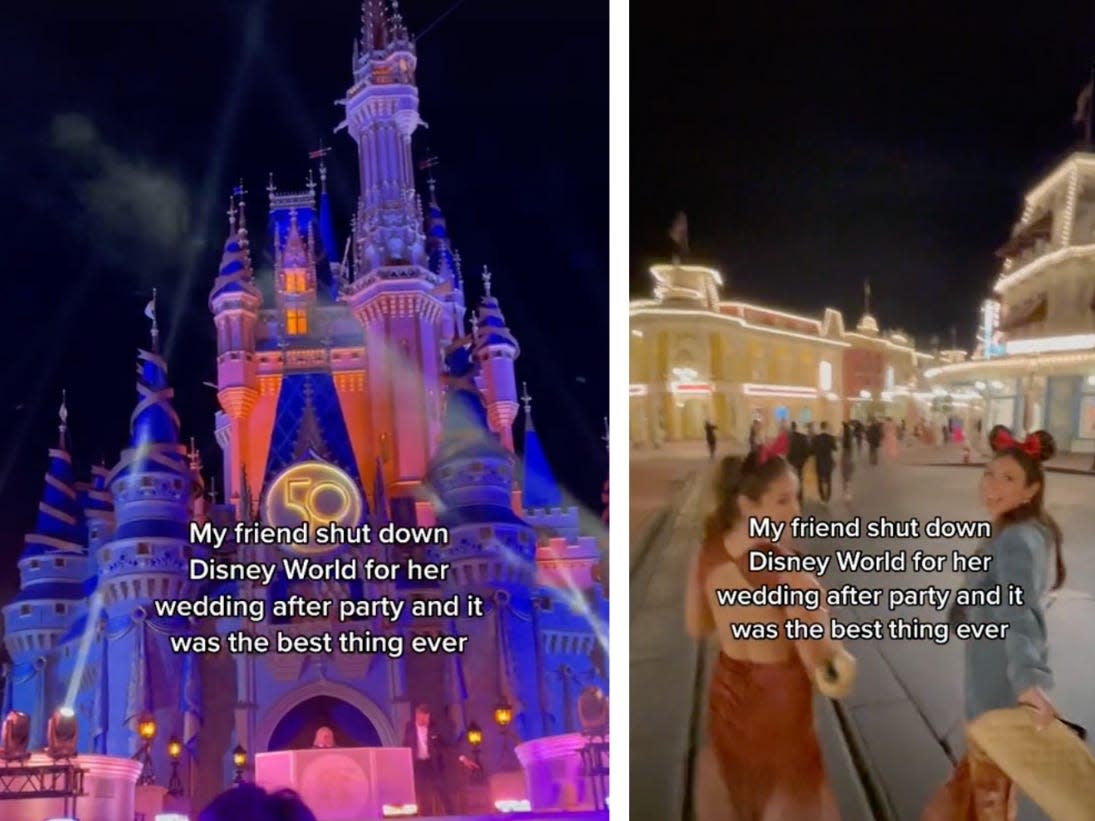 A woman who said her friend 'shut down' Disney World Florida for her wedding par..