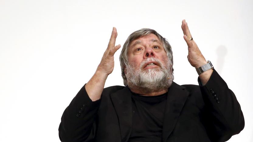 Apple co-founder Steve Wozniak speaks during the South Summit in Madrid, Spain, October 7, 2015. REUTERS/ Juan Medina      TPX IMAGES OF THE DAY     