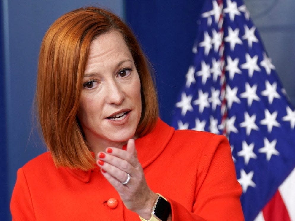 Jen Psaki called out a clip of Biden seeming to say states had to deal with COVID-19 on their own, saying it was misleadingly edited