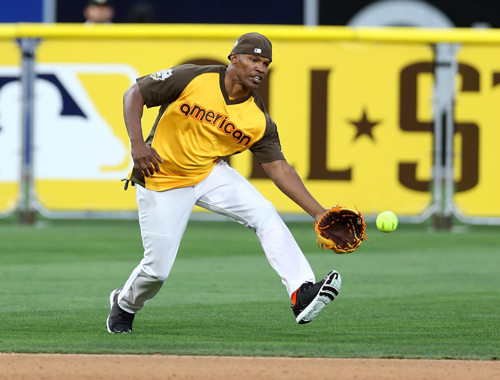 Mark Consuelos looks on during the MLB All-Star Legends