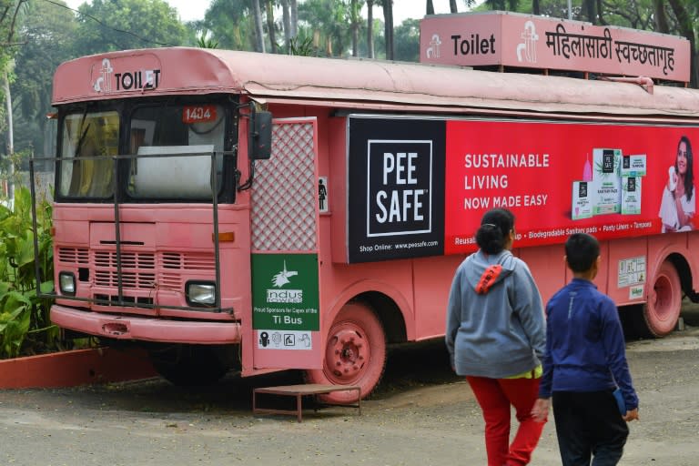 Washroom On Wheels India Firm Turns Buses Into Women S Toilets