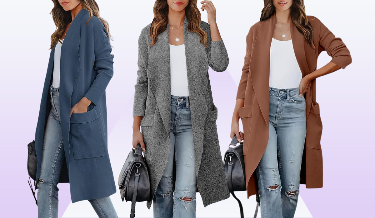 The knit jacket shoppers say is better than 'J.Crew cardigans' is nearly 50% off