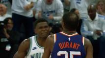 Anthony Edwards enjoys hitting 3, talking trash to Kevin Durant in T-Wolves' Game 1 win