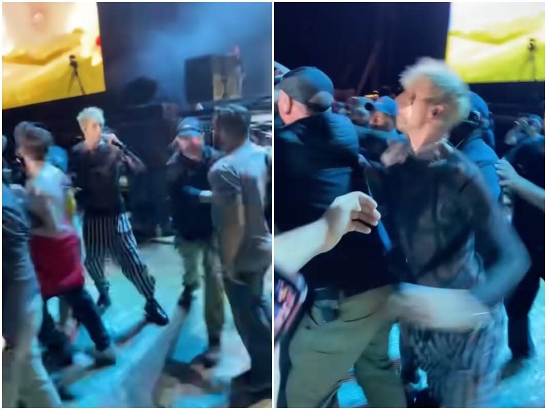 Machine Gun Kelly threw a punch at an angry Louder Than Life festivalgoer