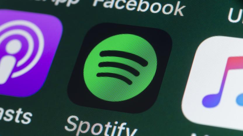 Spotify, Podcasts, Music and other Apps on iPhone screen