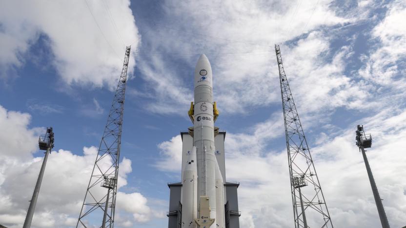 ESA's Ariane 6 rocket on the launch pad