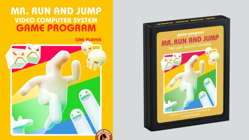 The box art and cartridge for 'Mr. Run and Jump' for the Atari 2600.