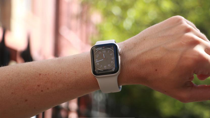 The Apple Watch SE (2nd gen) pictured on a wrist