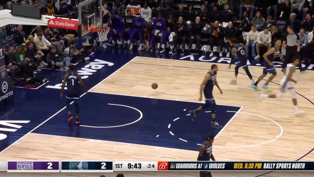 Keegan Murray with a dunk vs the Minnesota Timberwolves