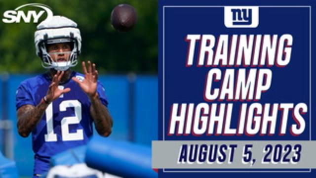 Daniel Jones dishes to Darren Waller, Isaiah Hodgins and more at Giants  camp on Saturday