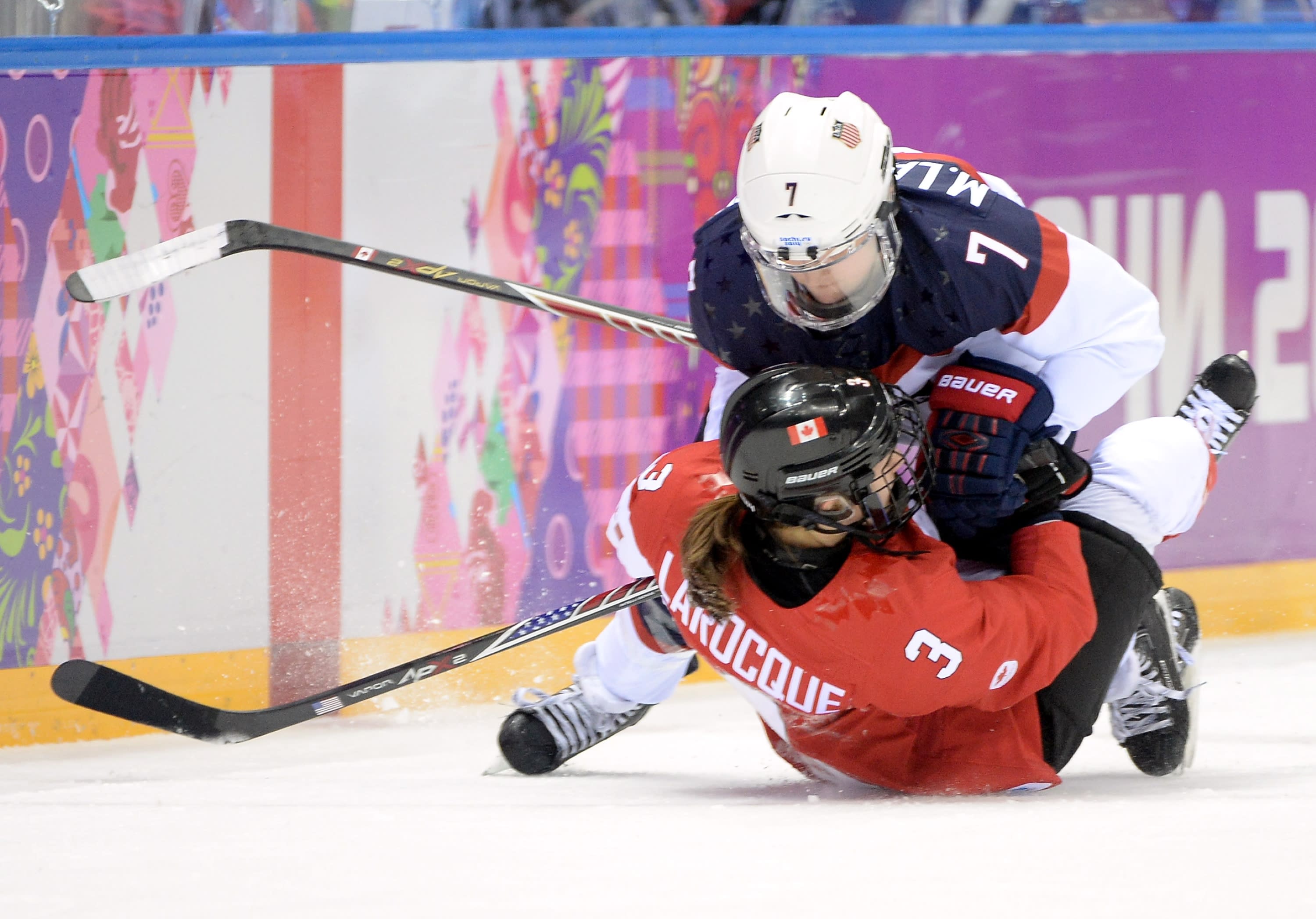 Canadian Women S Hockey League Fight Features Canada Vs Usa