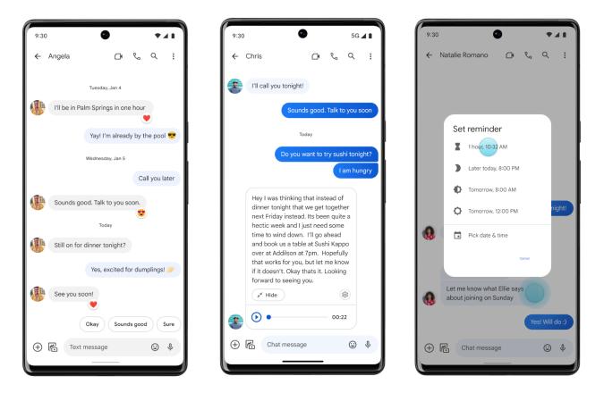 Google Messages updates carry iOS reactions and YouTube embeds