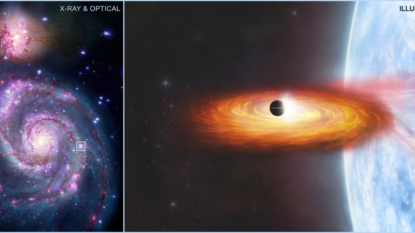 Illustration of a possible planet in the Messier 51 galaxy