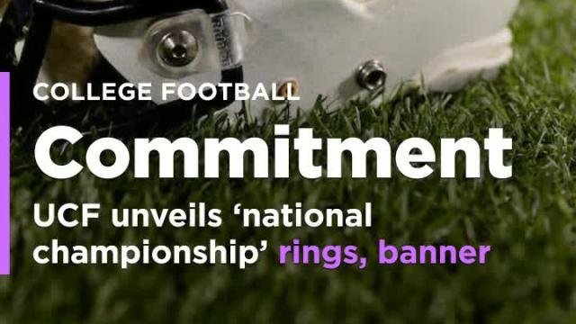 UCF unveils 'national championship' rings, banner