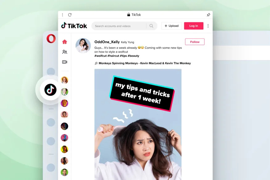 Opera tarayıcı TikTok erişimi