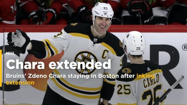 Bruins’ Zdeno Chara staying in Boston after inking one-year extension