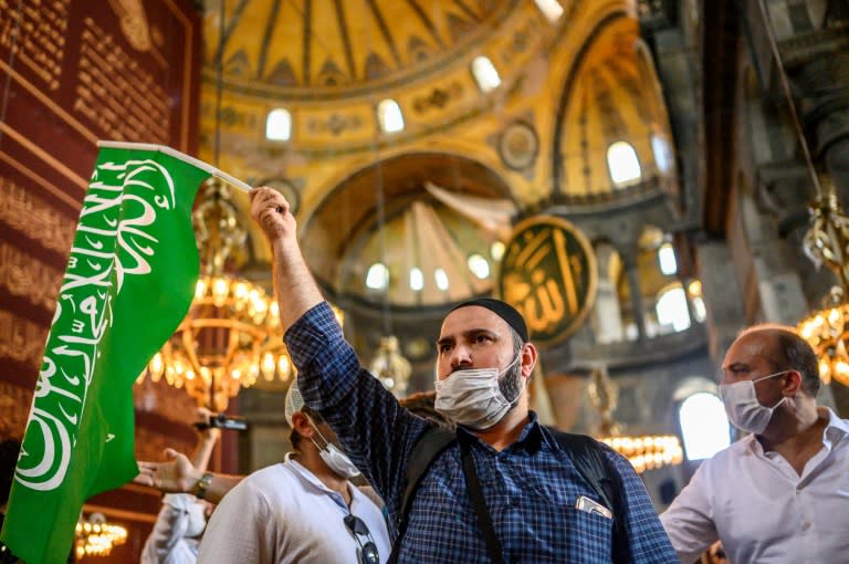 Erdogan joins first Muslim prayer in Hagia Sophia as mosque