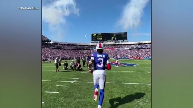 Watch CBS Evening News: Bills return to field after Hamlin's