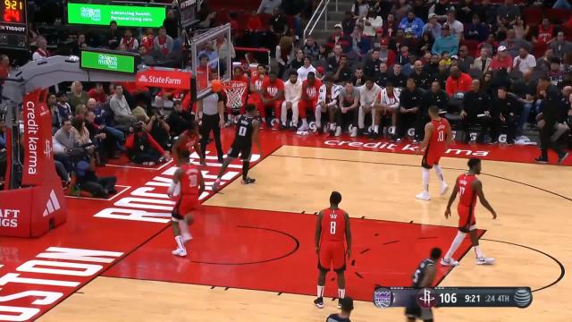 Malik Monk with an alley oop vs the Houston Rockets