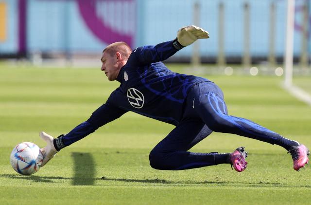 Soccer Football - FIFA World Cup Qatar 2022 - United States Training - Al Gharafa SC Stadium, Al Rayyan, Qatar - November 16, 2022  Ethan Shea Horvath of the U.S. during training REUTERS/Ibraheem Al Omari