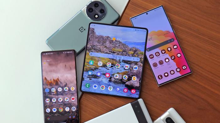 Here's a photo of our favorite Android phones on the market right now featuring the Google Pixel 7, Pixel 7 Pro, Pixel 6a, Samsung Galaxy S23 Ultra, Samsung Galaxy Z Fold 4 and the OnePlus 11. 