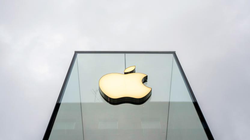 MILAN, ITALY - SEPTEMBER 22: The Apple logo outside the Apple Store Milan on September 22, 2023 in Milan, Italy. After Apple's announcement of the iPhone 15 series on September 12, including the iPhone 15, iPhone 15 Plus, iPhone 15 Pro, and iPhone 15 Pro Max, the highly anticipated lineup is now available for in-store pickup starting today. 