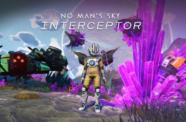 Key artwork for No Man's Sky Interceptor update.