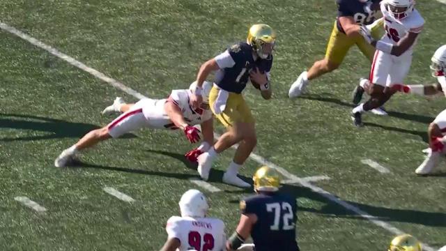 Leonard's TD gives ND the lead vs. Miami (OH)