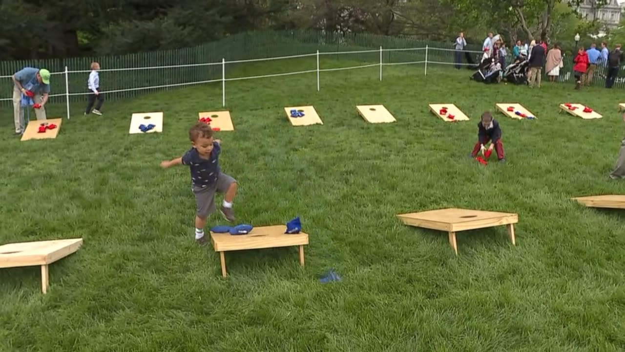 Trump family hosts its 1st White House Easter Egg Roll