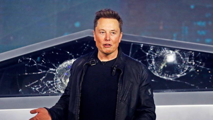 FILE - Tesla CEO Elon Musk introduces the Cybertruck at Tesla's design studio in Hawthorne, Calif., on Nov. 21, 2019. Many people are puzzled on what a Elon Musk takeover of Twitter would mean for the company and even whether he’ll go through with the deal. If the 50-year-old Musk’s gambit has made anything clear it’s that he thrives on contradiction.