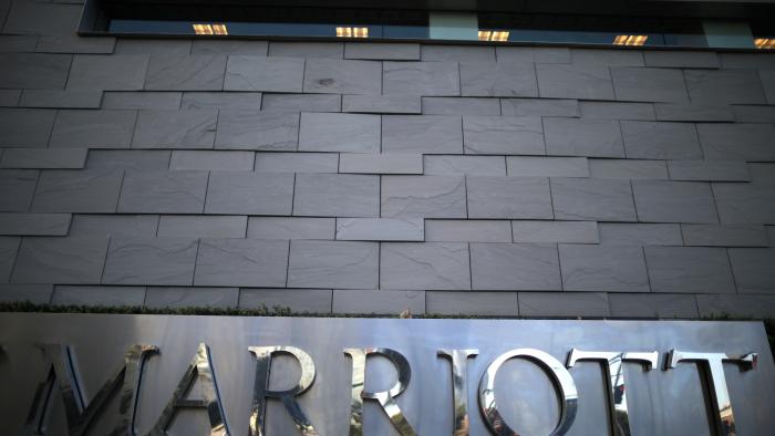 FILE PHOTO: A JW Marriott hotel is seen in Los Angeles, California U.S. November 7, 2017. REUTERS/Lucy Nicholson/File Photo