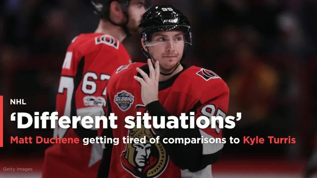 Matt Duchene is getting tired of being compared to Kyle Turris