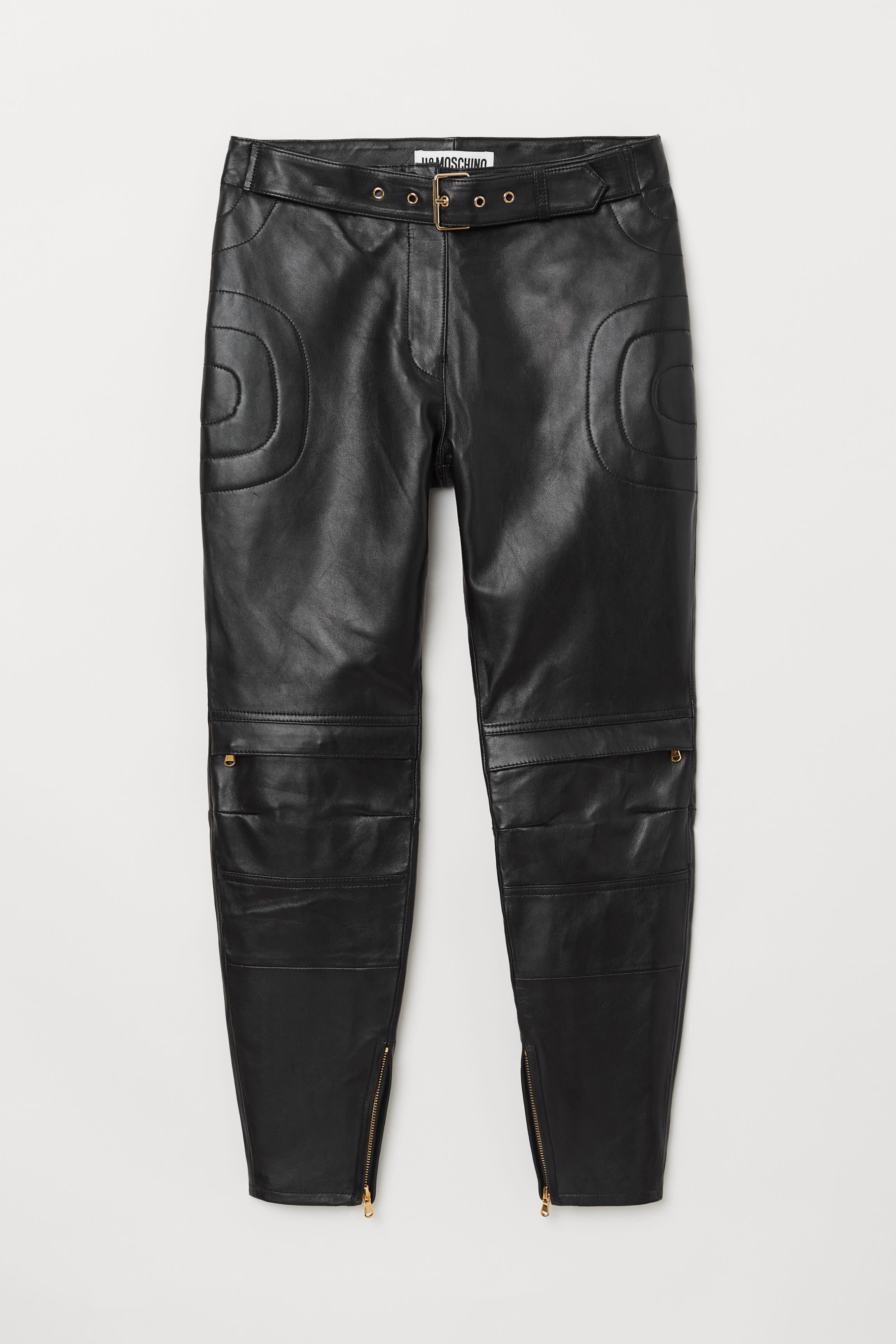 moschino h&m leather pants