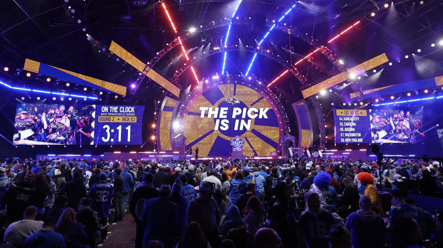 Getty Images - DETROIT, MICHIGAN - APRIL 26: General view during rounds two and three of the 2024 NFL draft at Campus Martius Park on April 26, 2024 in Detroit, Michigan. (Photo by Gregory Shamus/Getty Images)