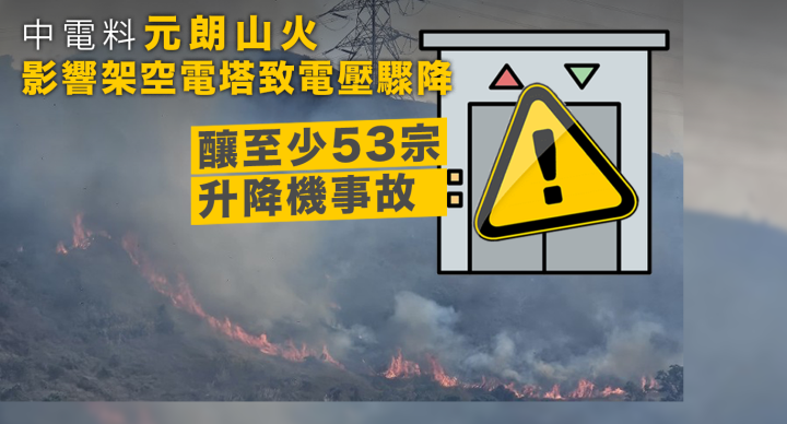 全港多區今午電壓驟降　引發至少53宗被困升降機事故