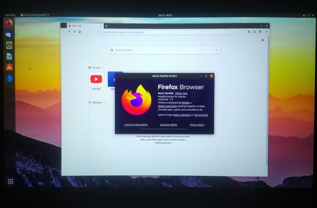 Ubuntu Linux running on an Apple M1 Mac