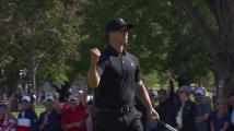 Scott sinks a 39-foot birdie at Presidents Cup