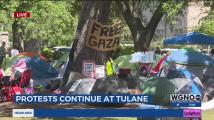 Pro-Palestine protests continue into second day on Tulane University’s campus