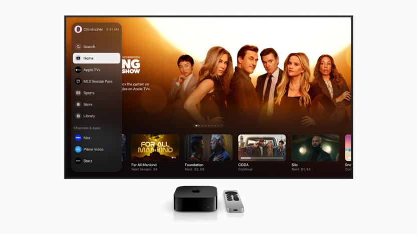 Apple TV app redesign, featuring a sidebar