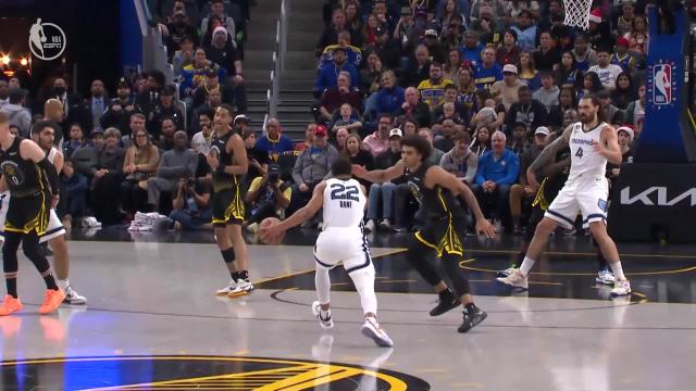 Desmond Bane with an and one vs the Golden State Warriors