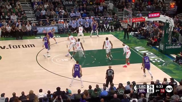 Joe Ingles with a 3-pointer vs the LA Clippers