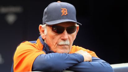 Getty Images - NEW YORK - AUGUST 16:  Manager Jim Leyland of the Detroit Tigers looks on during batting practice before his team plays against the New York Yankees on August 16, 2010 at Yankee Stadium in the Bronx borough of New York City.  (Photo by Jim McIsaac/Getty Images)