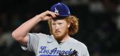 Dodgers pitcher Dustin May. (Getty Images)