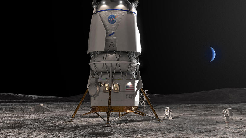 Render of Blue Origin's Blue Moon lander