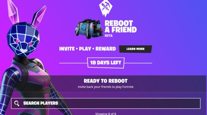 Fortnite Is Trying To Get Squads Back Together With Reboot A Friend Engadget